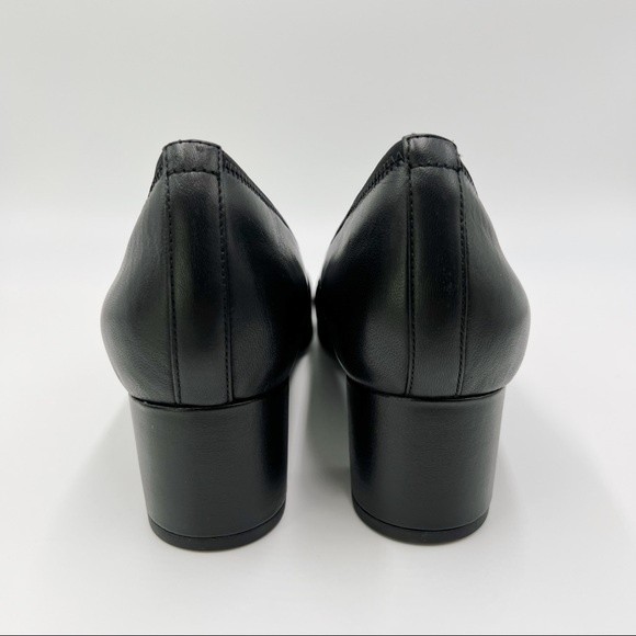 Aravon Womens Size 8 Black‎ Leather Pumps Heels Shoes Comfort Career Work Office - Picture 7 of 14